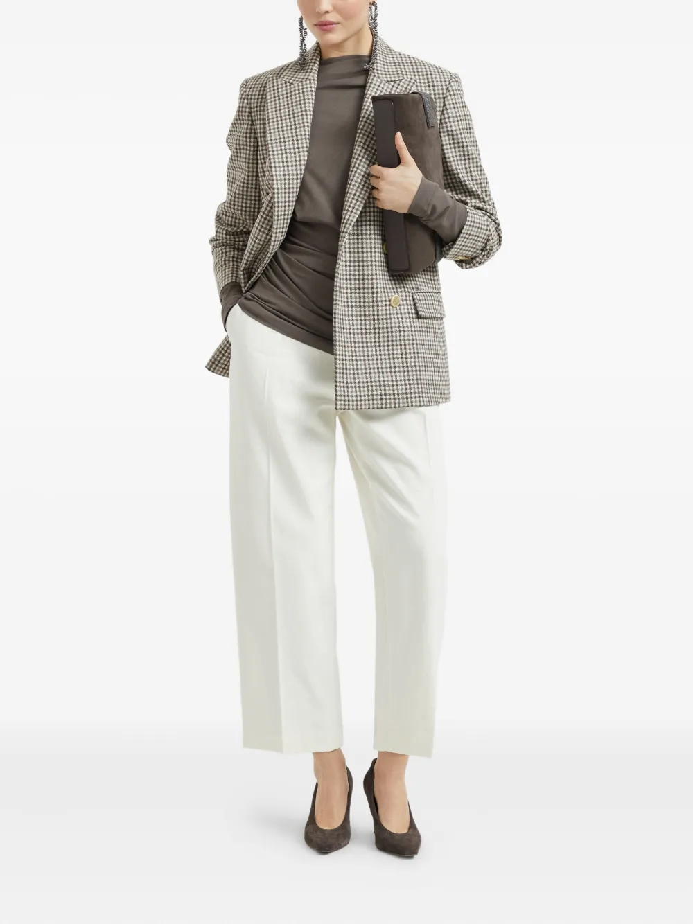 Brunello Cucinelli ruched-detail top | T-Shirts & Jersey Shirts | Image 2
