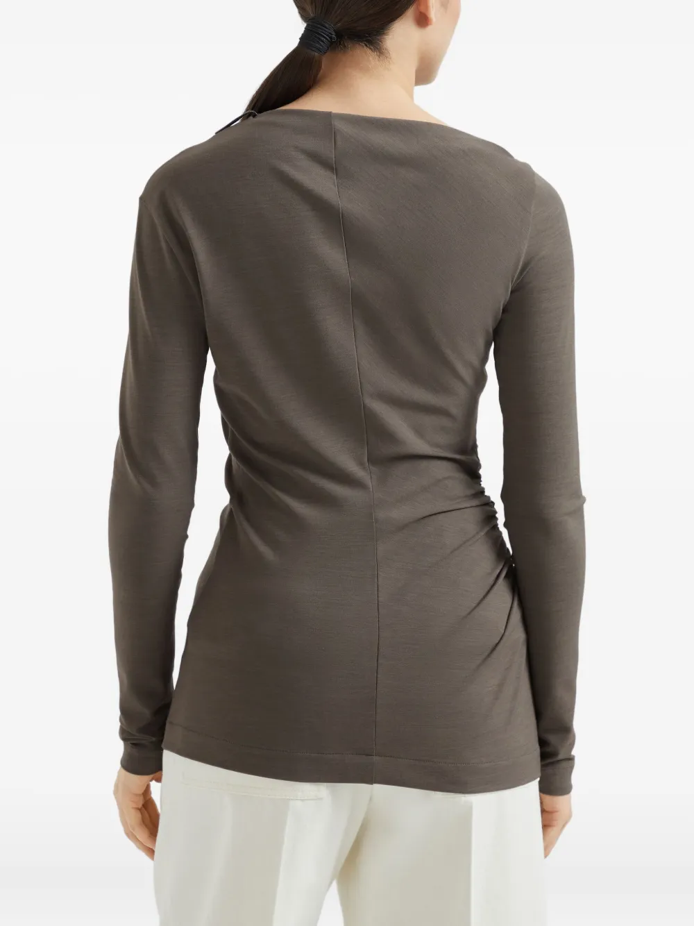 Brunello Cucinelli Top met ruches Grijs