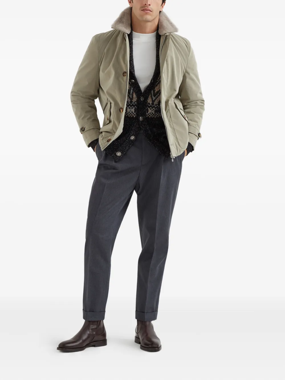 Brunello Cucinelli Gabardine tailored trousers | Tailored Pants | Image 2