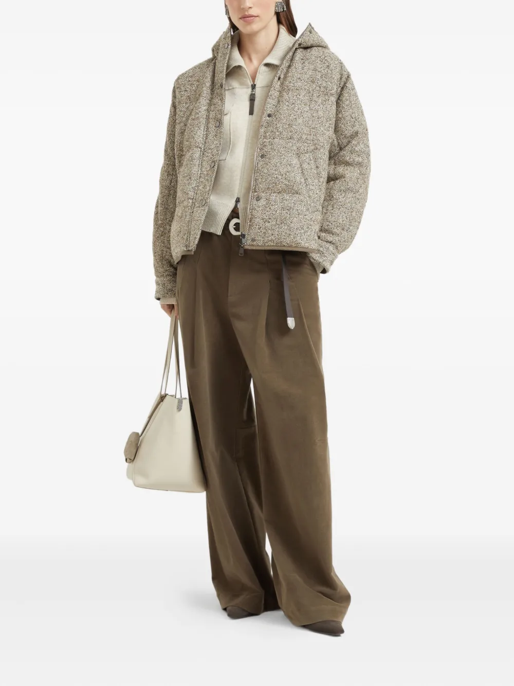 Brunello Cucinelli Dubbelgebreid vest Beige