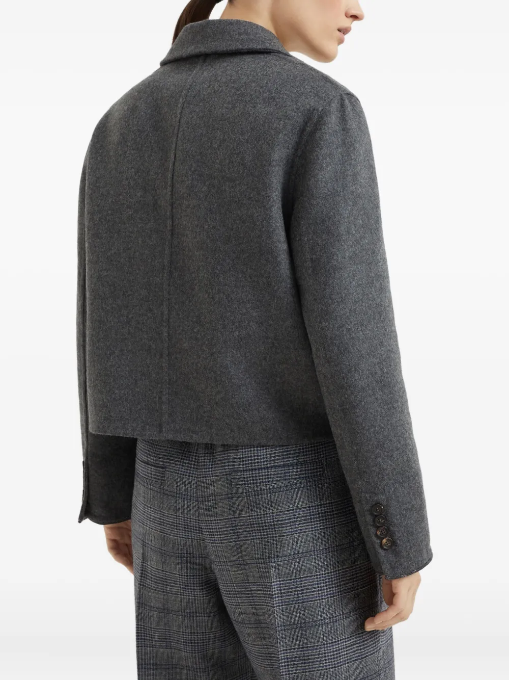 Brunello Cucinelli Cropped blazer Grijs