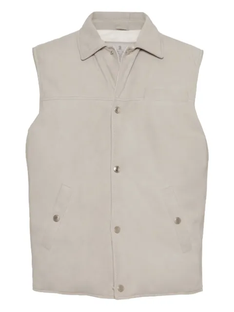 Brunello Cucinelli suede down vest