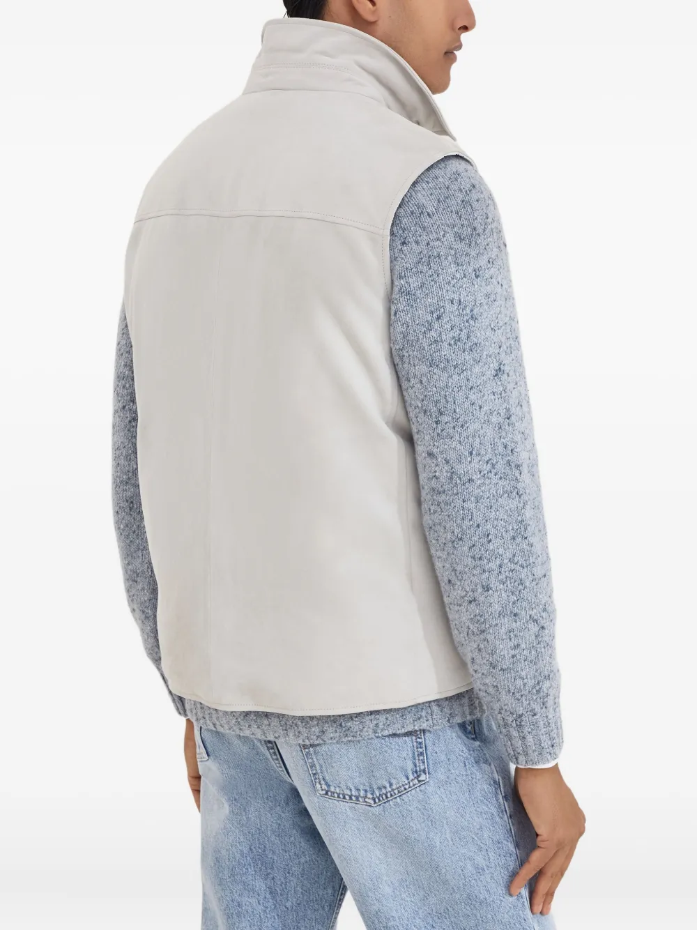 Brunello Cucinelli Suède bodywarmer Beige