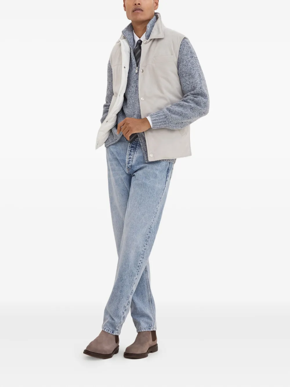 Brunello Cucinelli suede down vest | Down Jackets | Image 2
