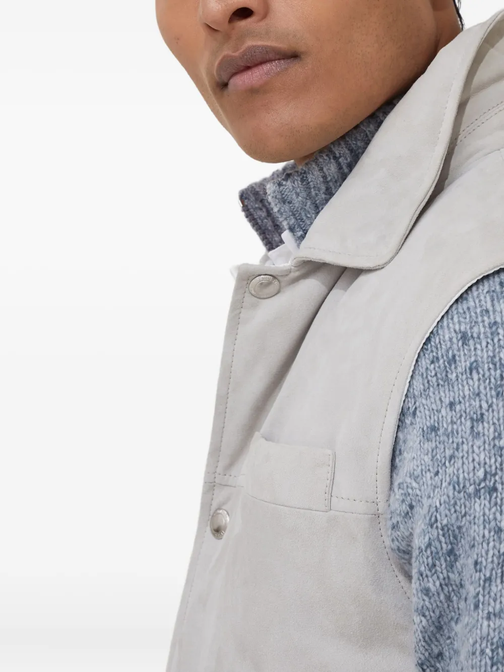 Brunello Cucinelli Suède bodywarmer Beige