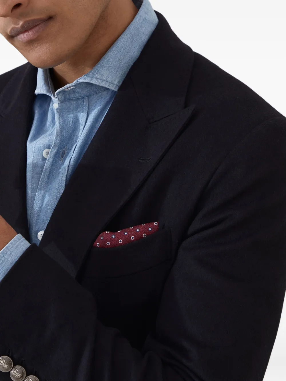 Brunello Cucinelli Zijden pochet Rood