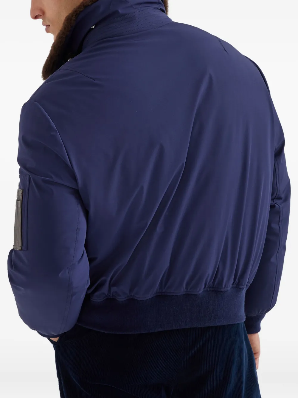 Brunello Cucinelli Gewatteerd bomberjack Blauw