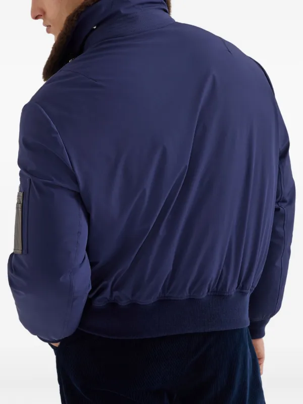 Brunello Cucinelli M0B137427CY887 関税送料込 Brunello Cucinelli Down Bomber Jacket | Blue | FARFETCH