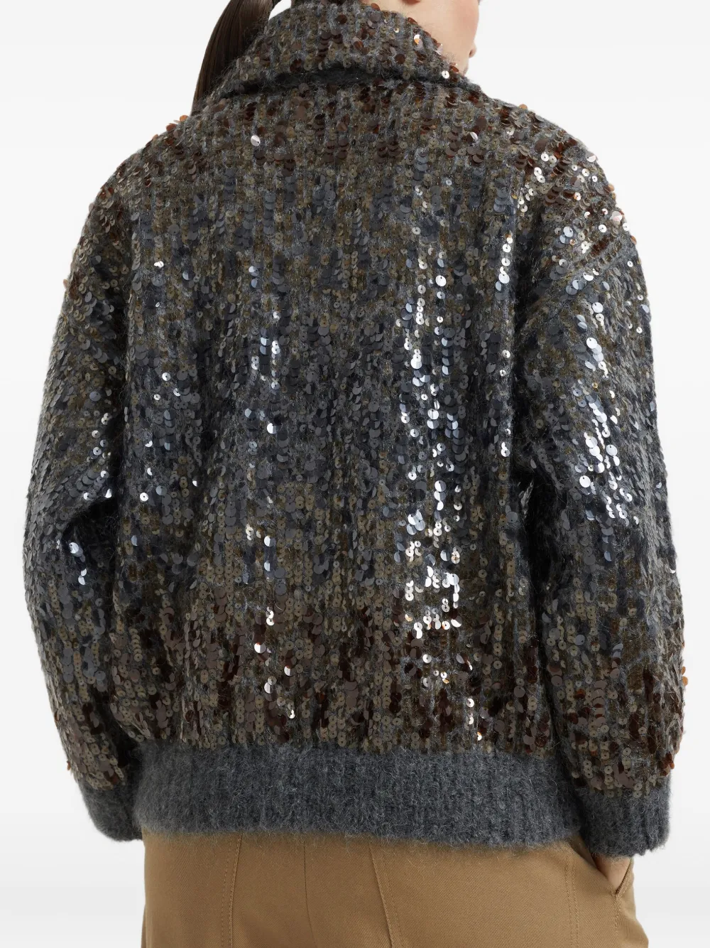 Brunello Cucinelli Dazzling vest met borduurwerk Grijs