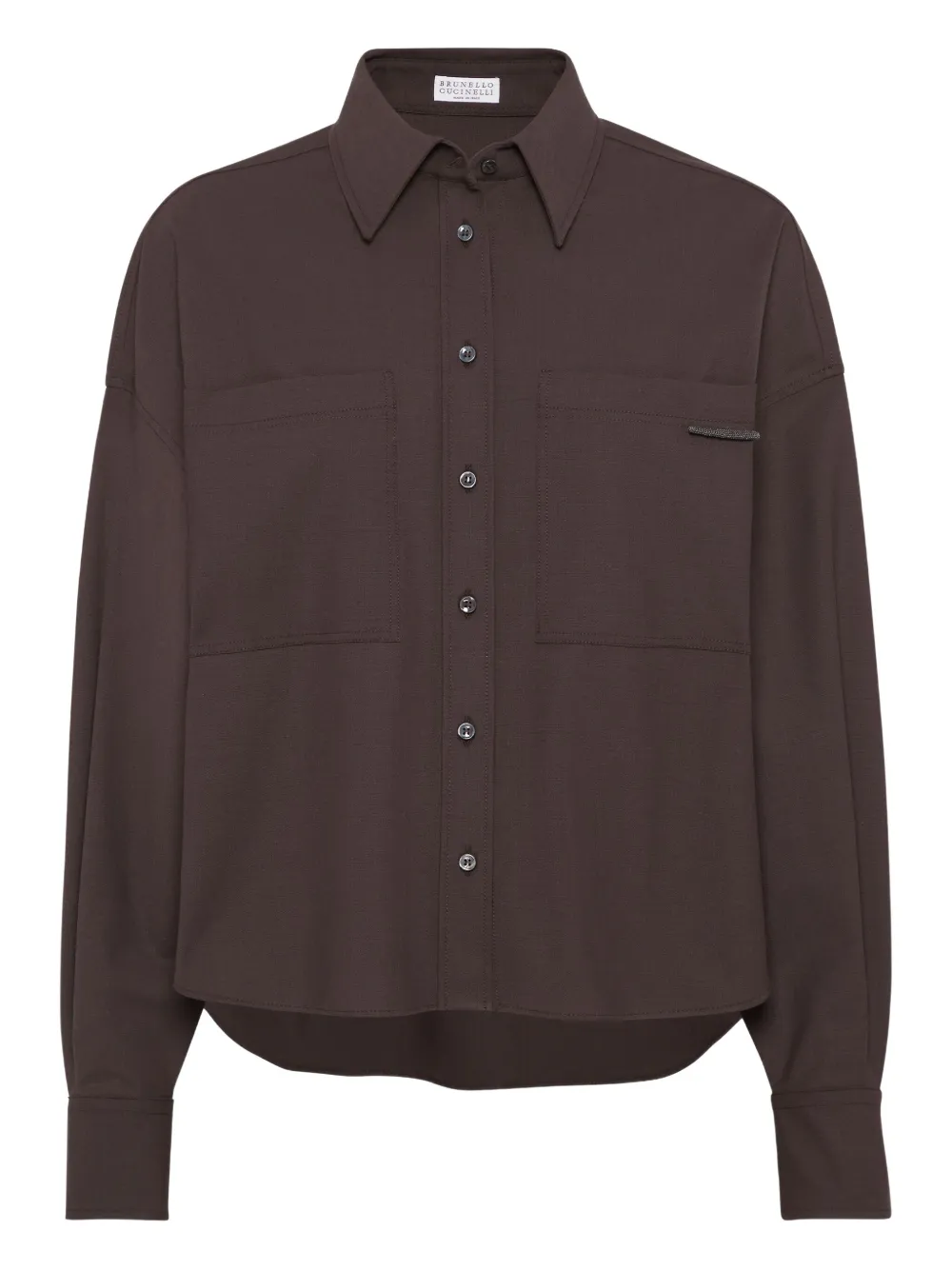 Brunello Cucinelli Zijden blouse Bruin