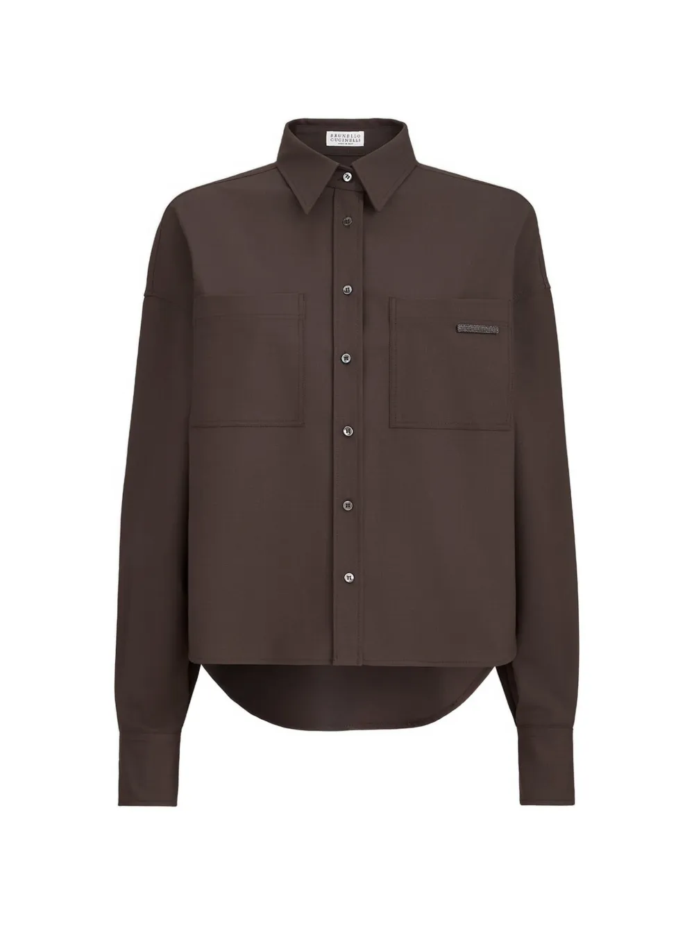 Brunello Cucinelli Monili-detail shirt - Brown