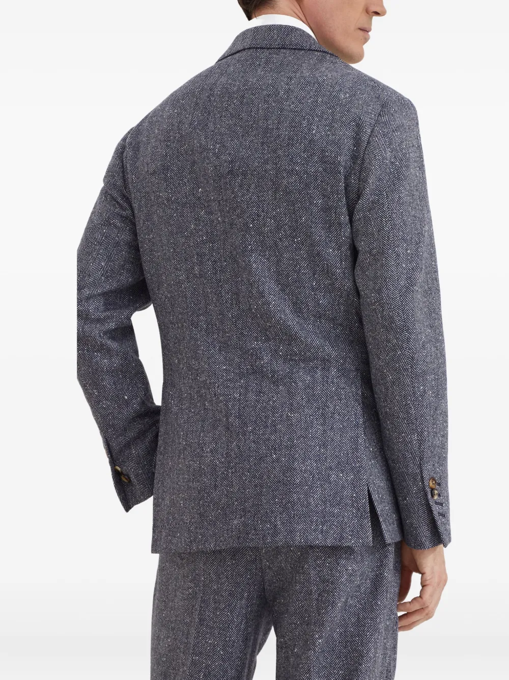 Brunello Cucinelli Blazer met enkele rij knopen Grijs