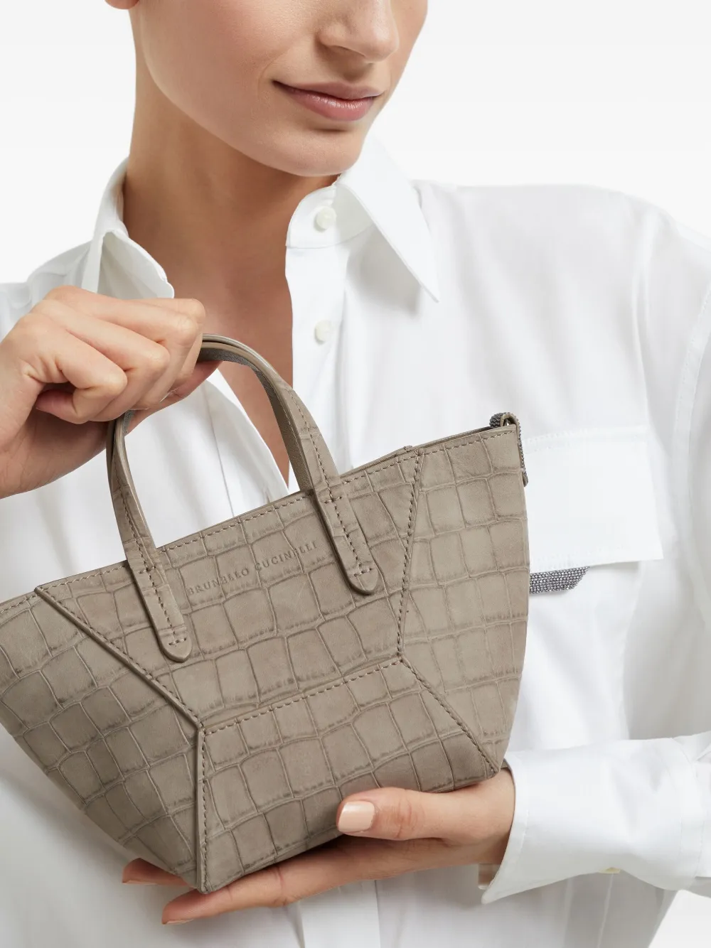 Brunello Cucinelli BC Duo mini-shopper - Light Brown