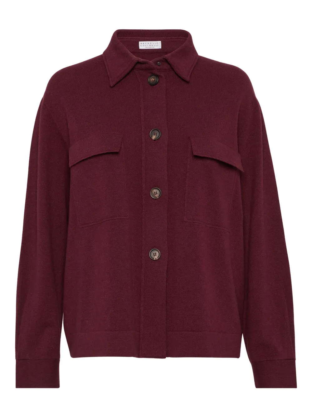 Brunello Cucinelli buttoned flap-pocket cardigan Rood