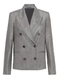 Brunello Cucinelli lamé-effect blazer - Grey