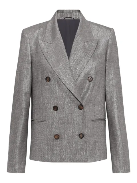 Brunello Cucinelli blazer con efecto lamé