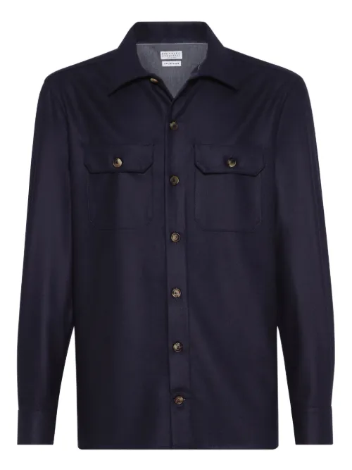 Chemise en laine vierge - Brunello Cucinelli - Modalova