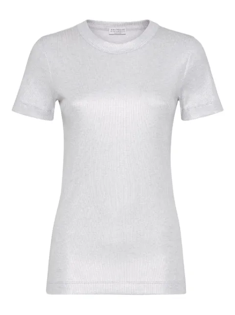Brunello Cucinelli ribbed sparkling T-shirt
