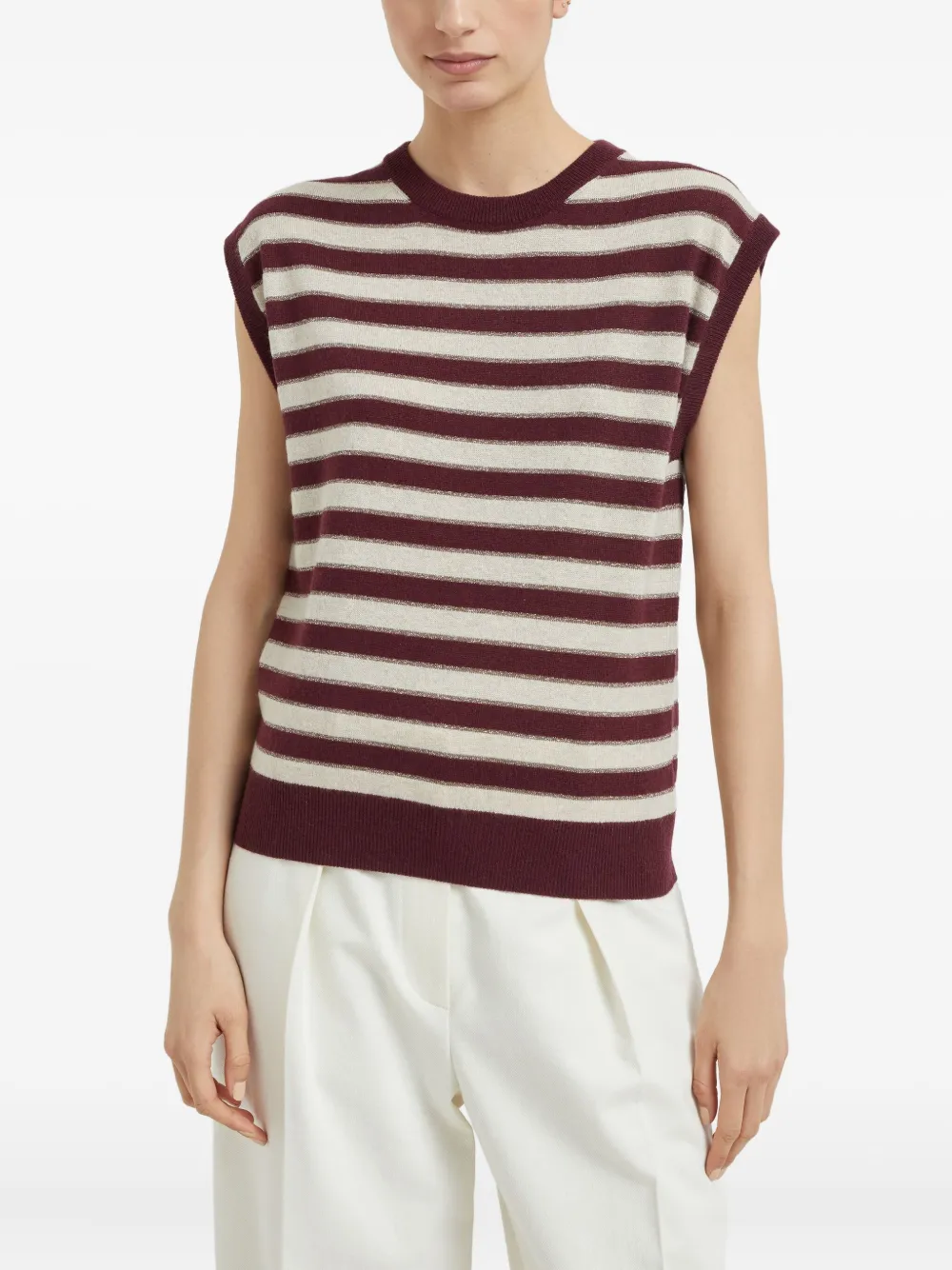 Brunello Cucinelli Kasjmier top Wit