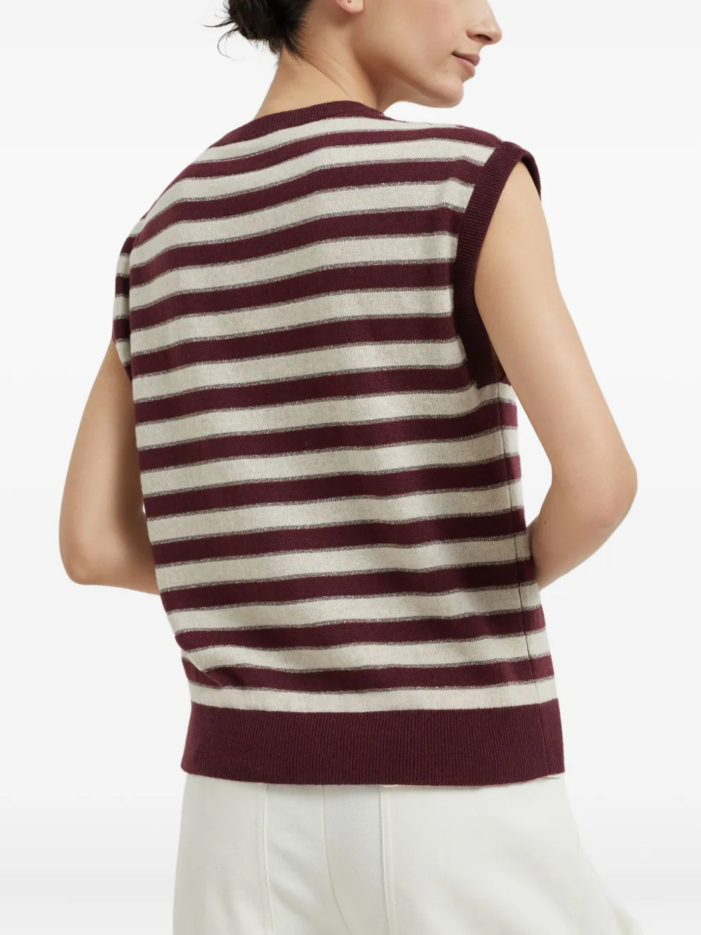 Brunello Cucinelli Kasjmier top Wit