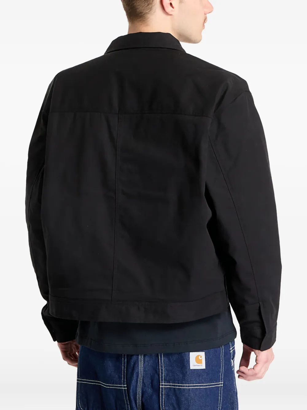 Calvin Klein Katoenen twill jack Zwart