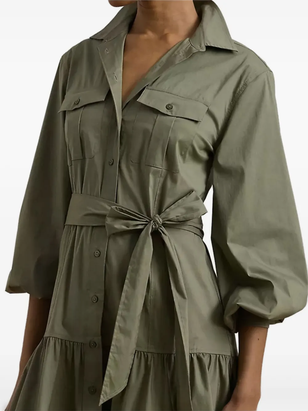 Lauren Ralph Lauren Blousejurk met ceintuur Groen