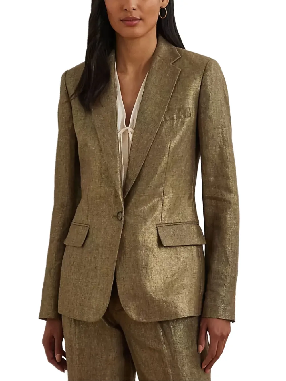 Ralph Lauren Metallic Tailored Blazer