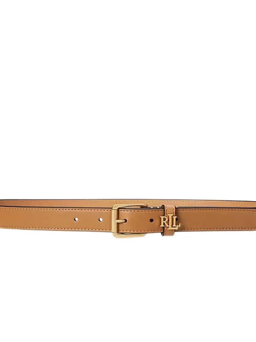 Lauren Ralph Lauren Leren riem met logoplakkaat - Bruin