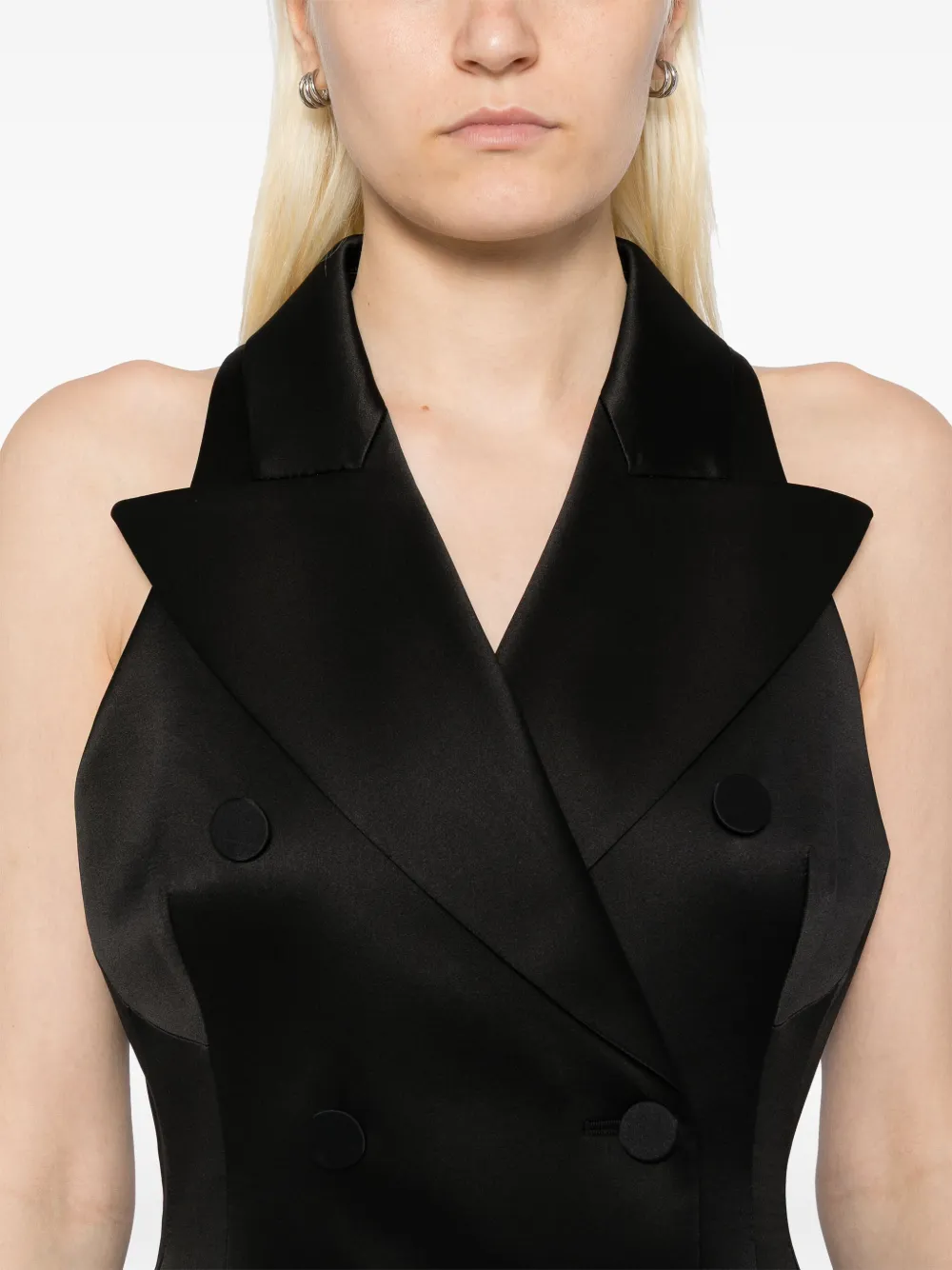 Ermanno Scervino Satijnen mini-jurk Zwart