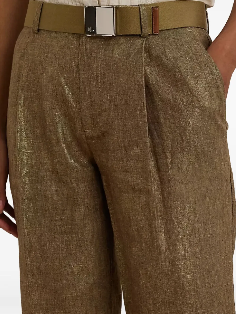 Shop Ralph Lauren Metallic Trousers