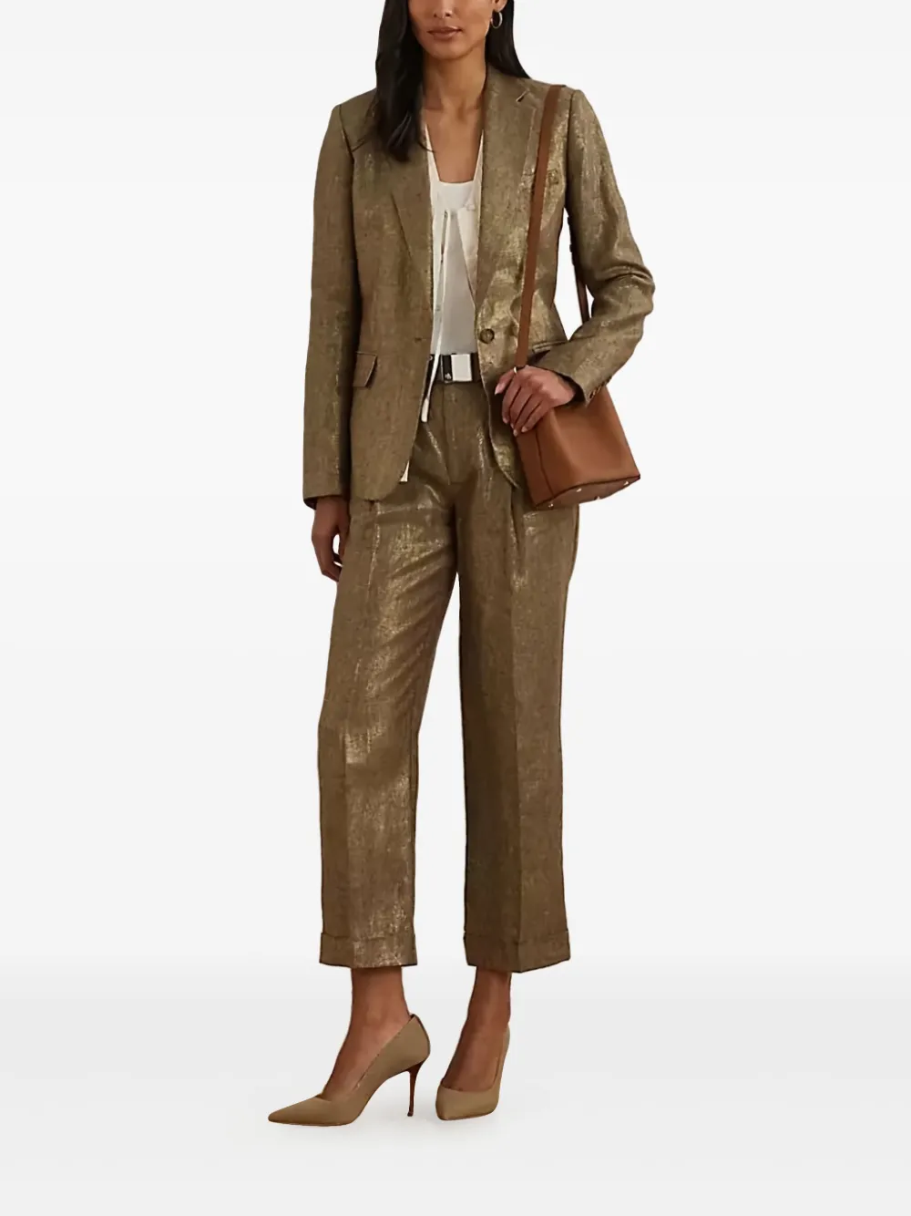 Lauren Ralph Lauren metallic trousers - Bruin