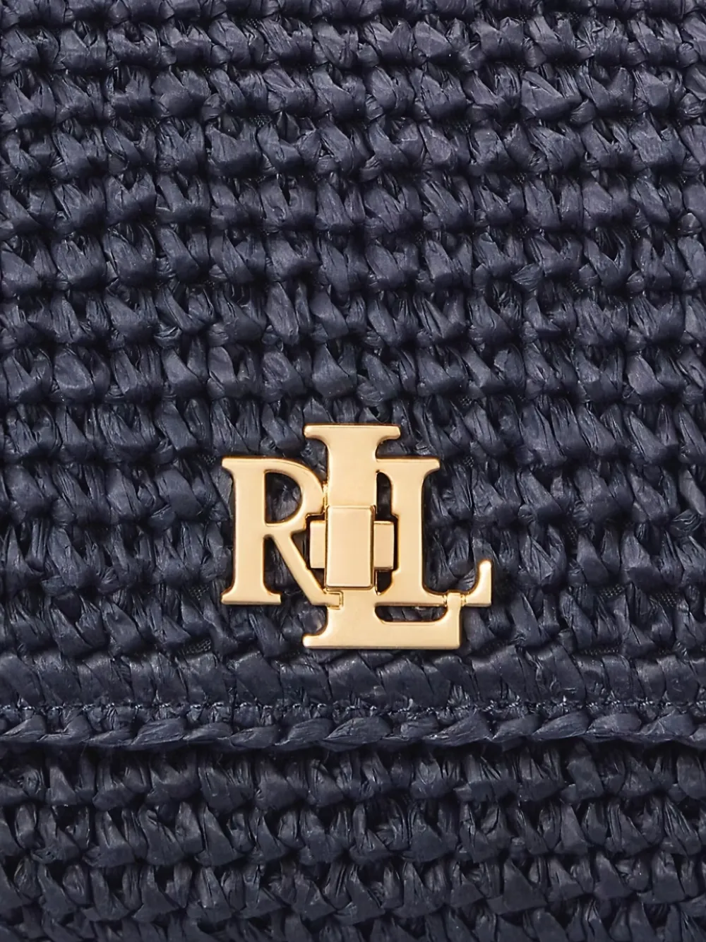 Lauren Ralph Lauren Sophee geweven schoudertas met ketting Blauw