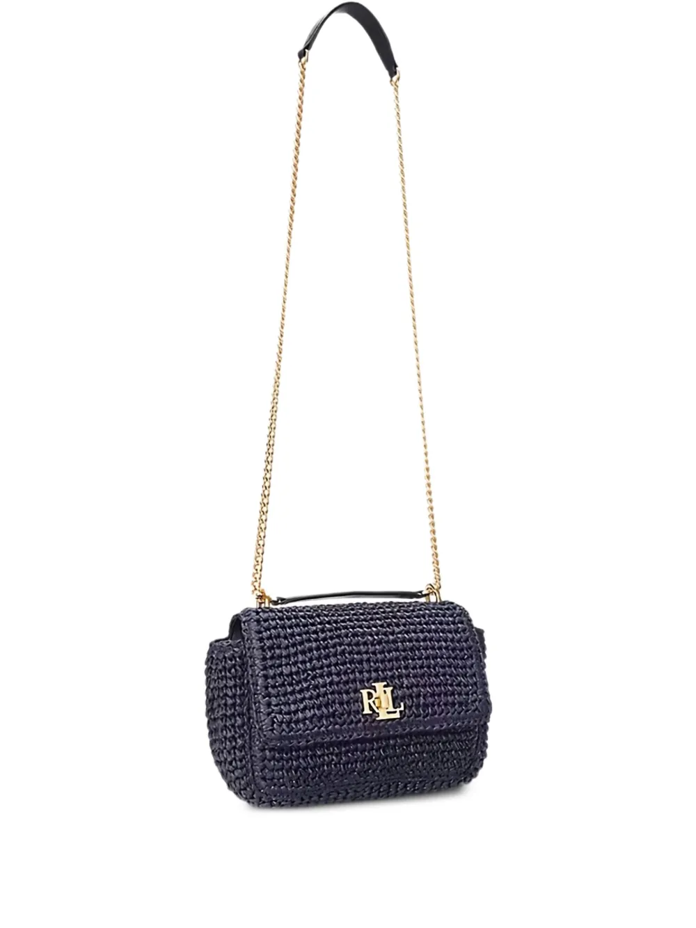 Lauren Ralph Lauren Sophee geweven schoudertas met ketting Blauw