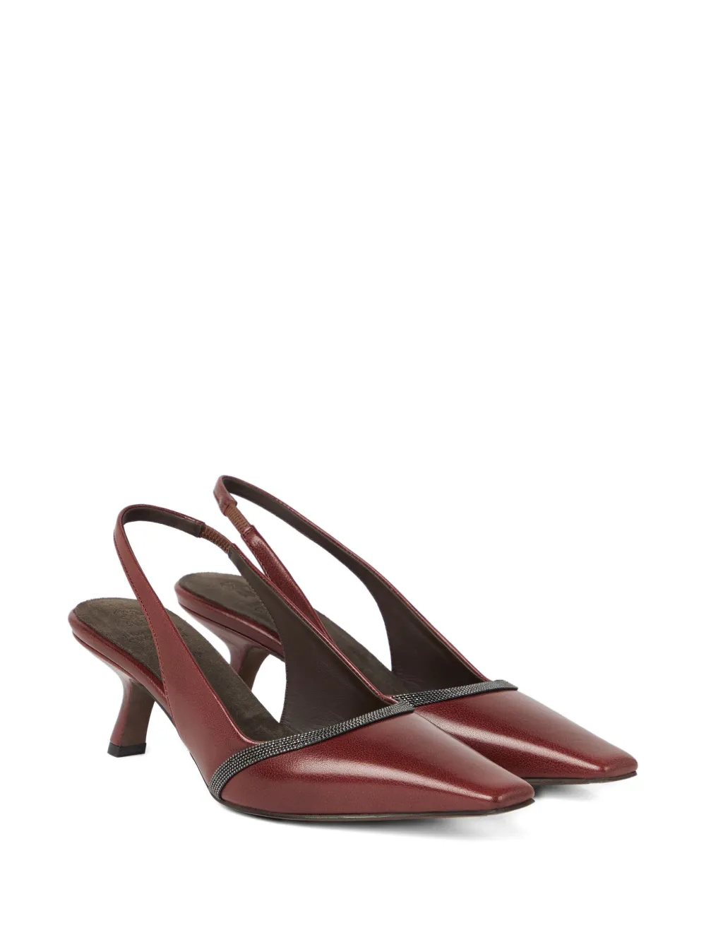Brunello Cucinelli 55mm City slingback pumps Red