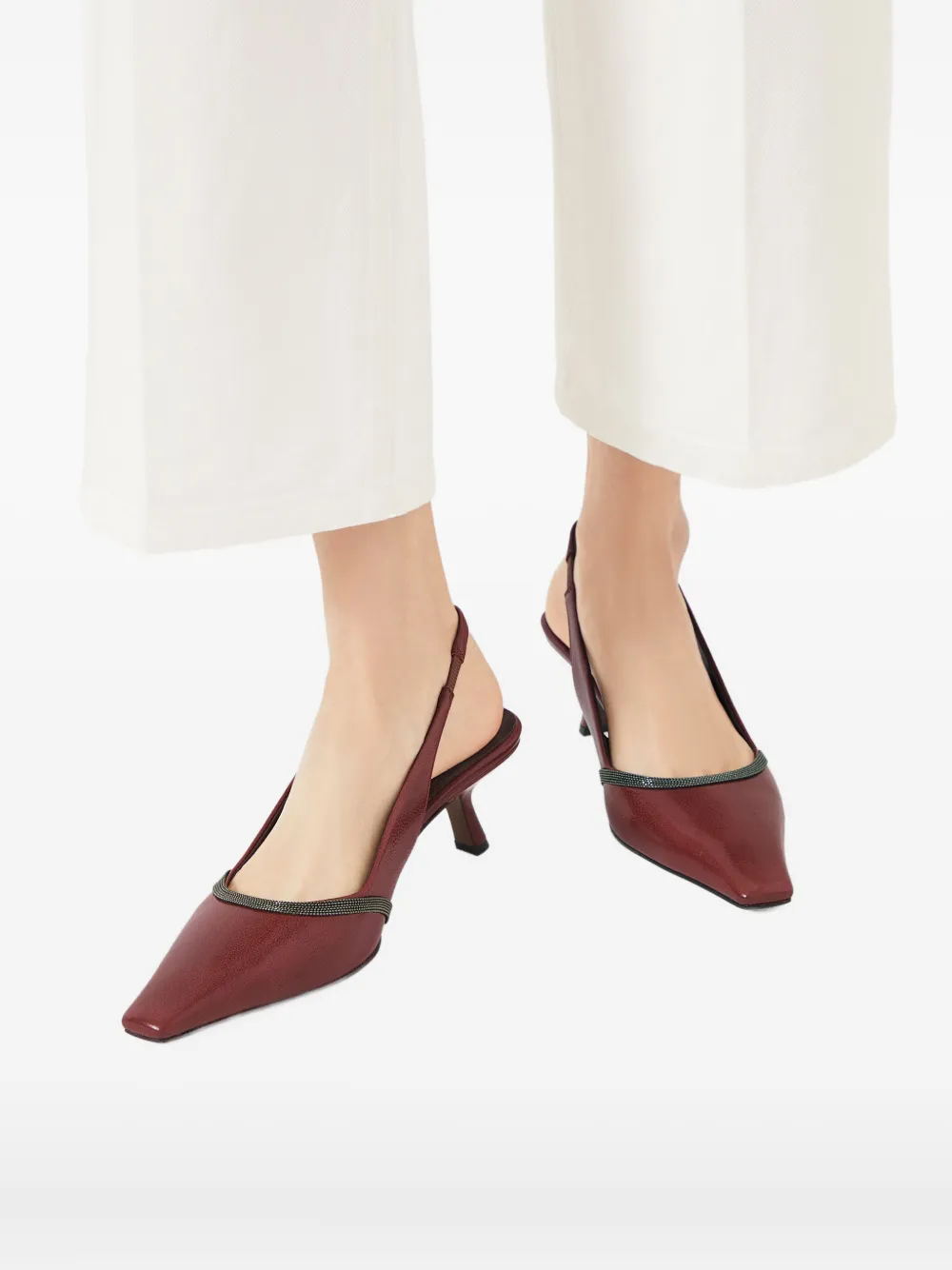 Brunello Cucinelli City Slingback-pumps 55mm