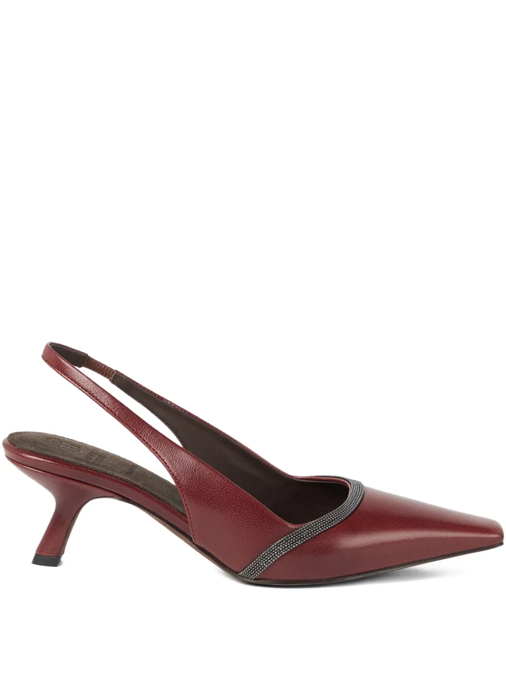 Brunello Cucinelli 55mm City slingback pumps Red