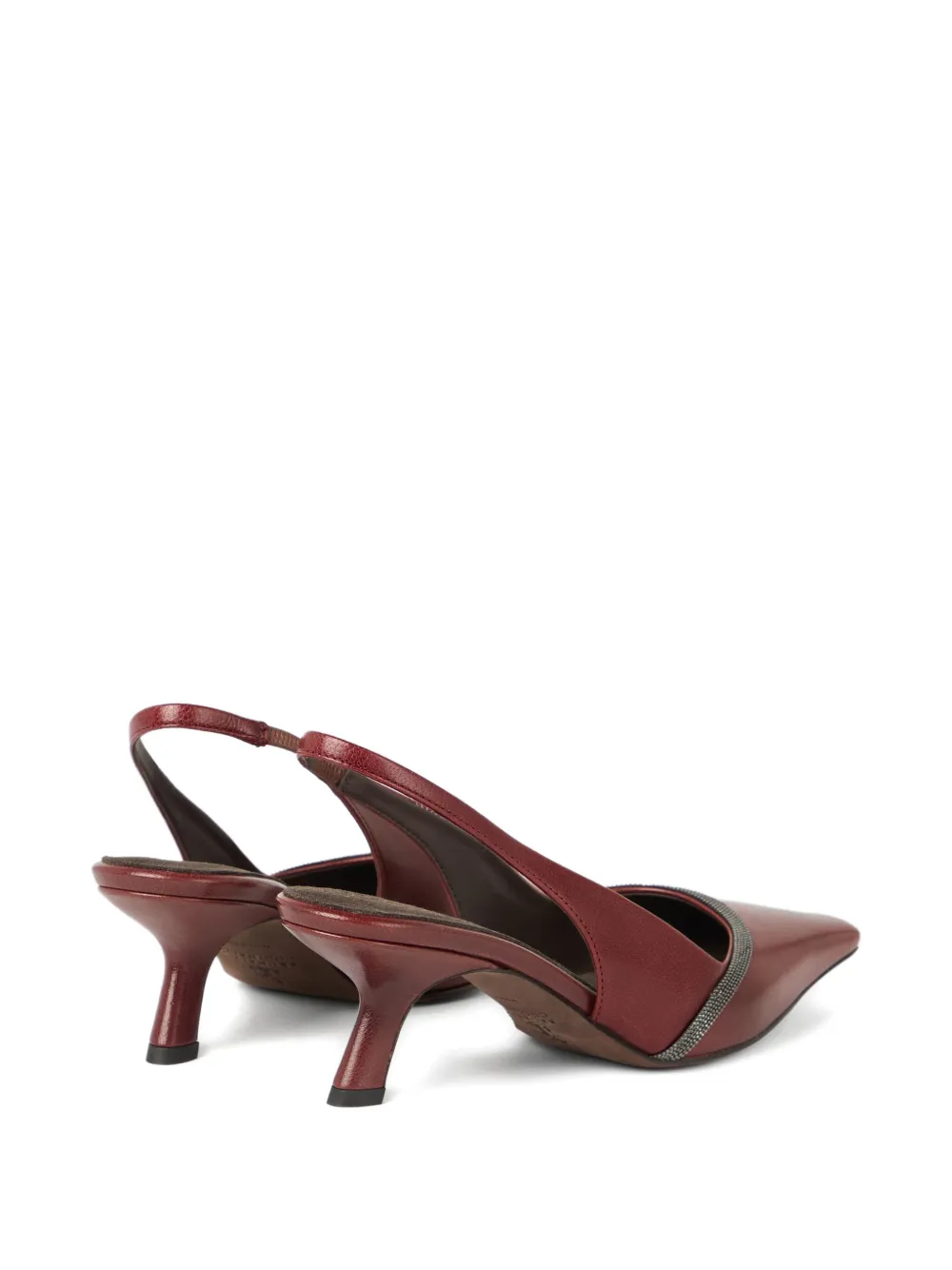 Brunello Cucinelli 55mm City slingback pumps Red