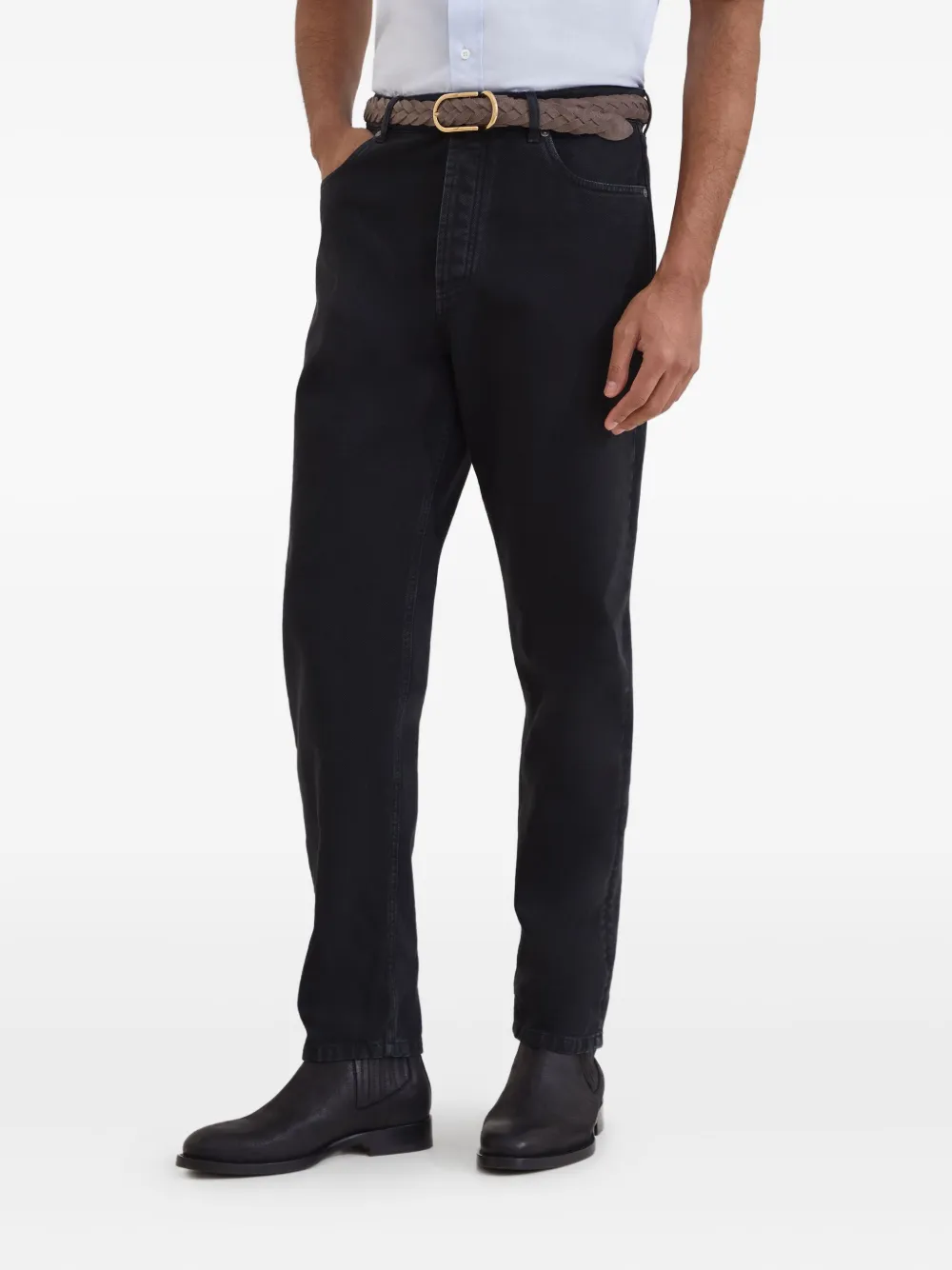 Brunello Cucinelli Jeans met logopatch Zwart