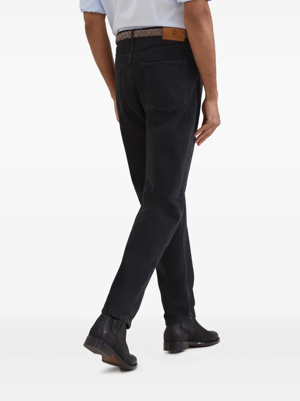 Brunello Cucinelli Jeans met logopatch Zwart