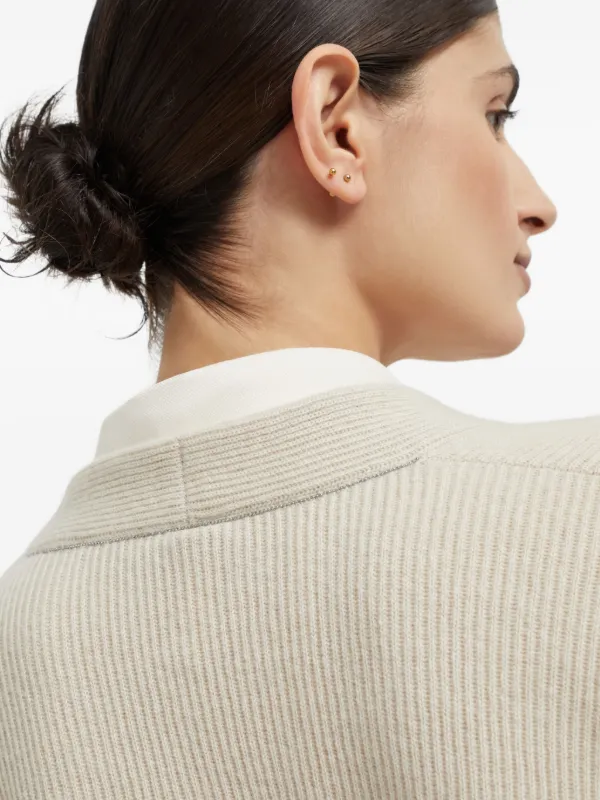 Brunello Cucinelli カシミア レイヤード カーディガン Brunello Cucinelli カシミア レイヤード カーディガン