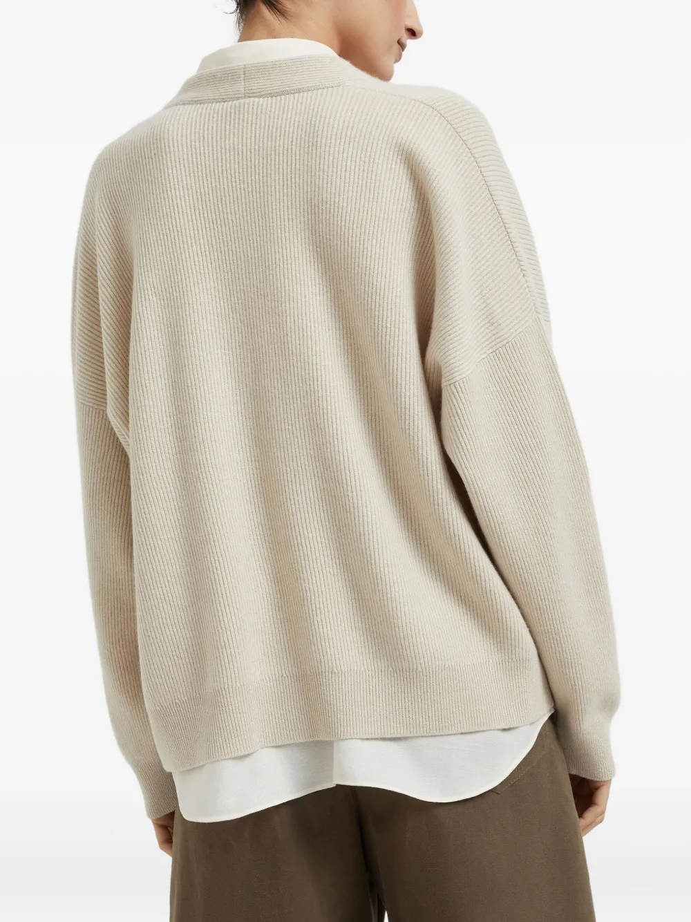 Brunello Cucinelli Kasjmier gelaagd vest Beige
