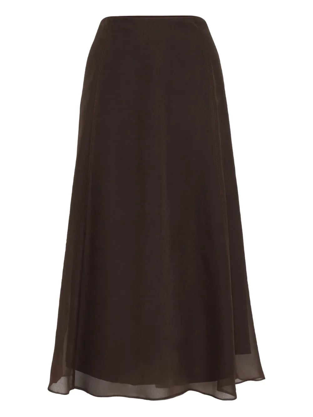 Brunello Cucinelli Silk Midi Skirt