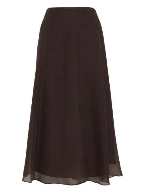 Brunello Cucinelli silk midi skirt