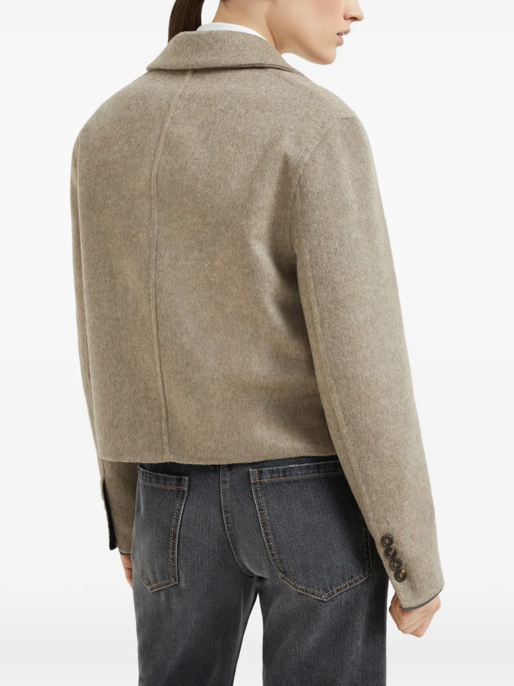 Brunello Cucinelli Cropped blazer Beige