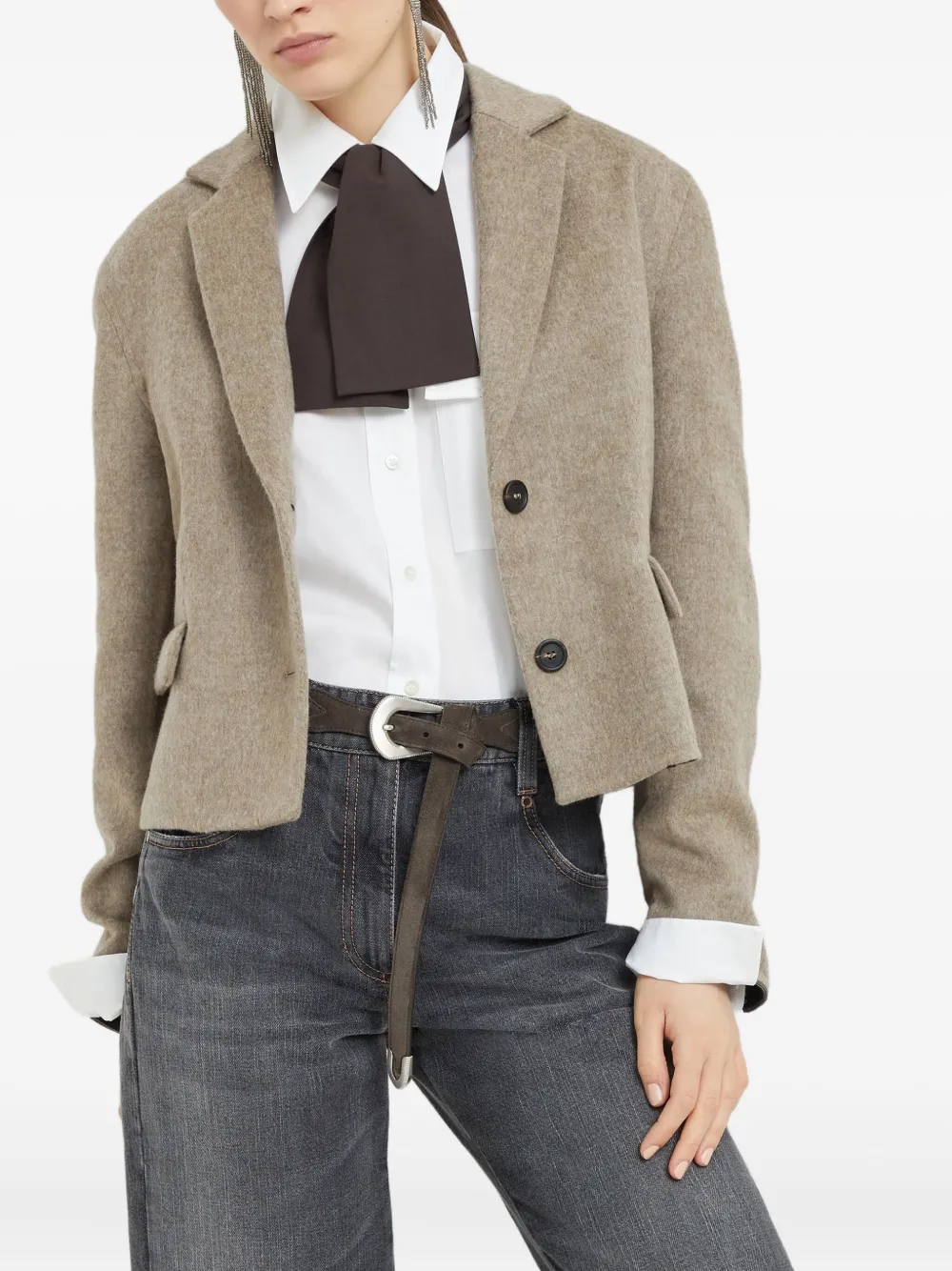 Brunello Cucinelli Cropped blazer Beige