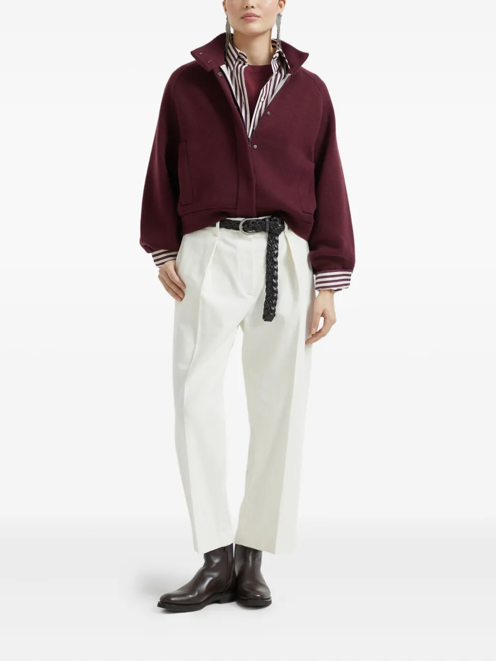 Brunello Cucinelli T-shirt met Monili-detail Rood
