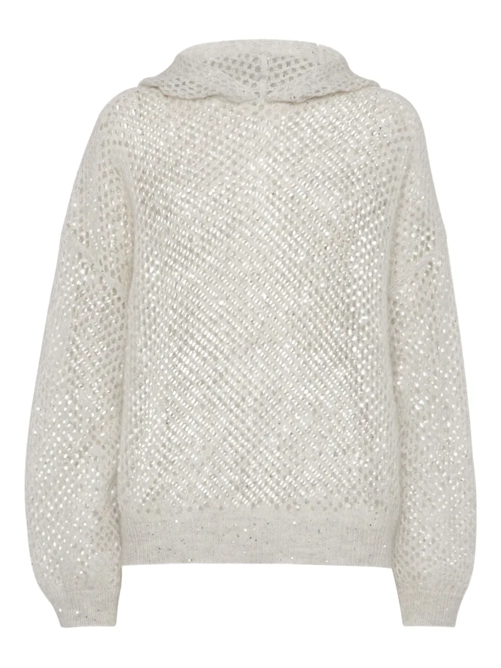 Brunello Cucinelli dazzling mesh jumper | Grey | Image 1