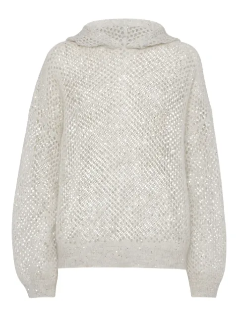 Brunello Cucinelli dazzling mesh jumper