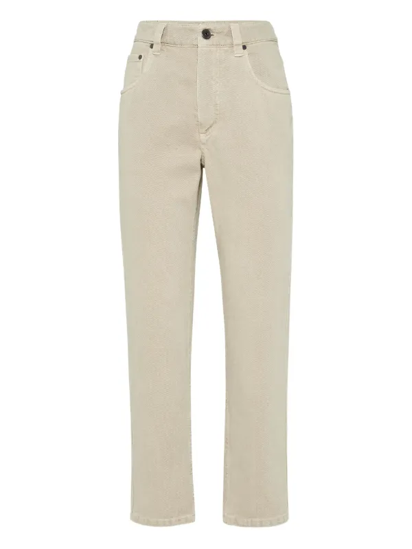 専用　美品BRUNELLO CUCINELLI ブラウン ストレートパンツ Brunello Cucinelli ストレートパンツ | ニュートラル | FARFETCH JP