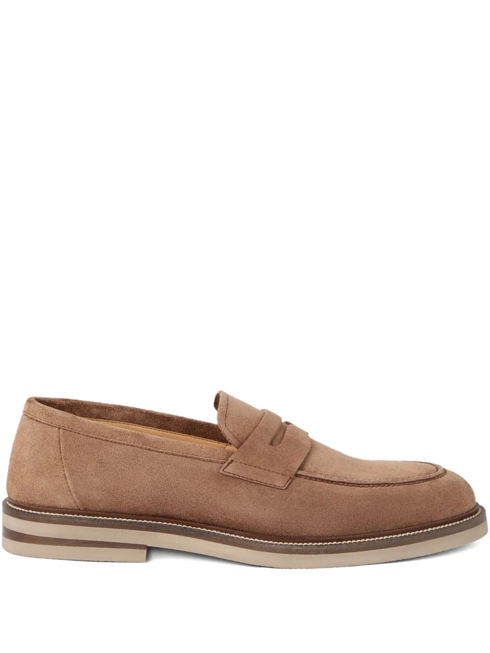 Brunello Cucinelli suede loafers Brown